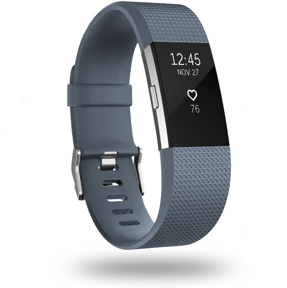 Fitbit Charge 2 siliconen bandje (grijsblauw)