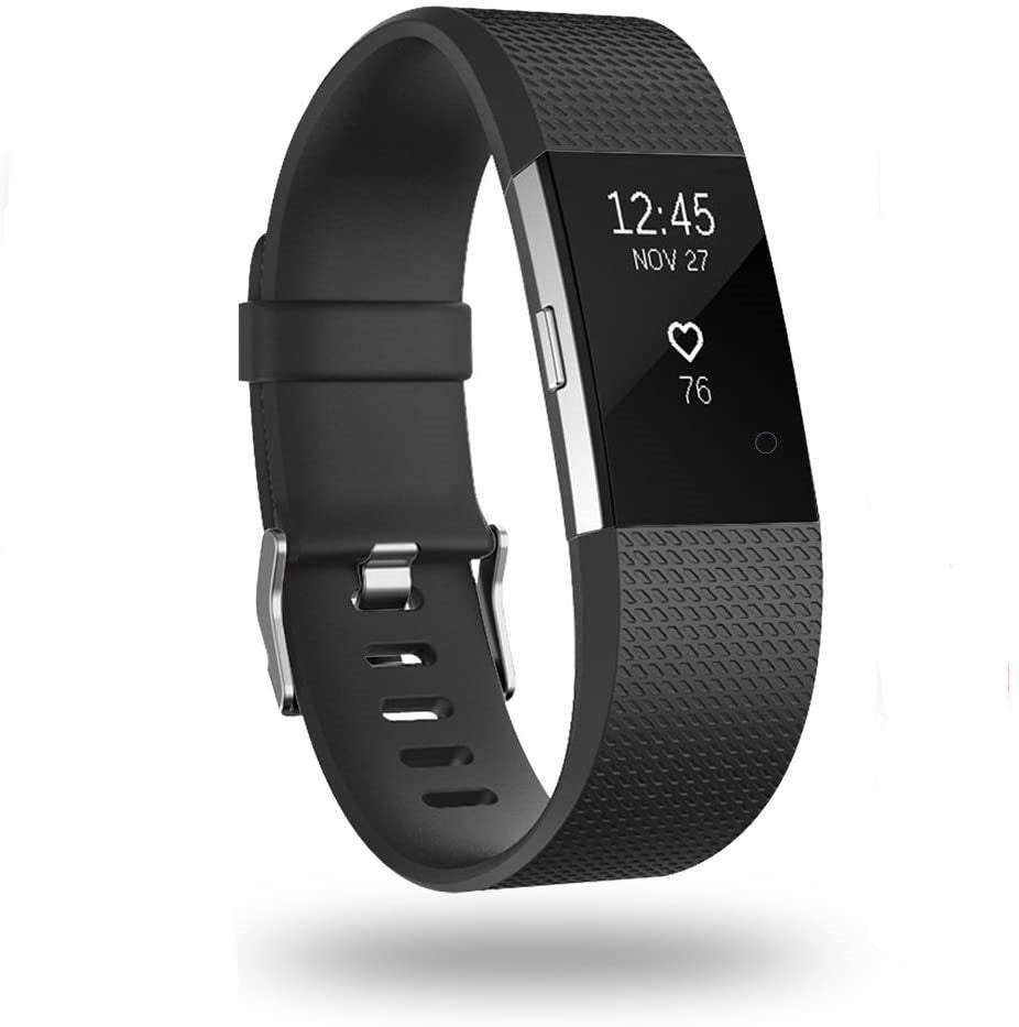 Fitbit Charge 2 siliconen bandje (zwart)