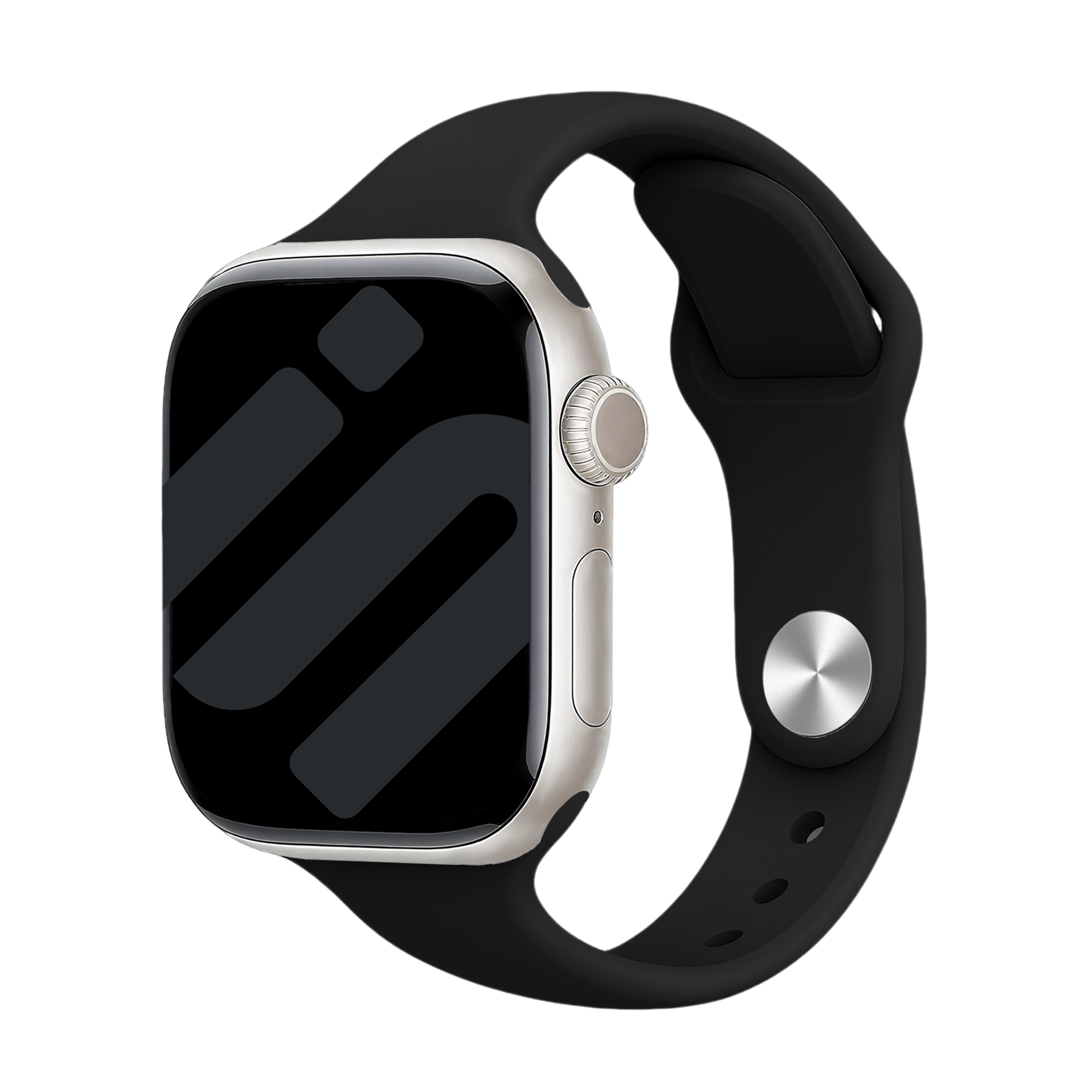 Apple Watch slimfit siliconen band (zwart)