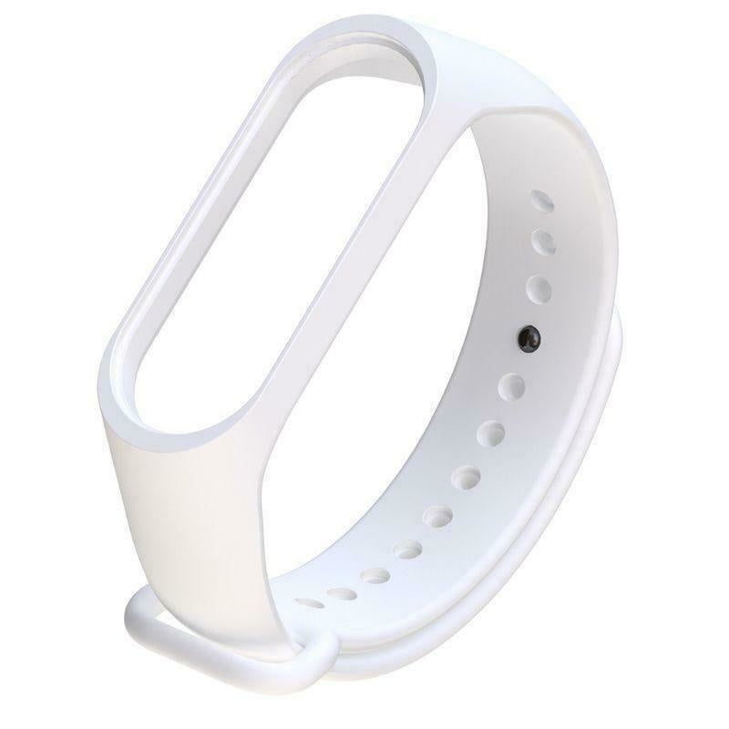 Xiaomi Mi band 3 / 4 siliconen bandje (wit)