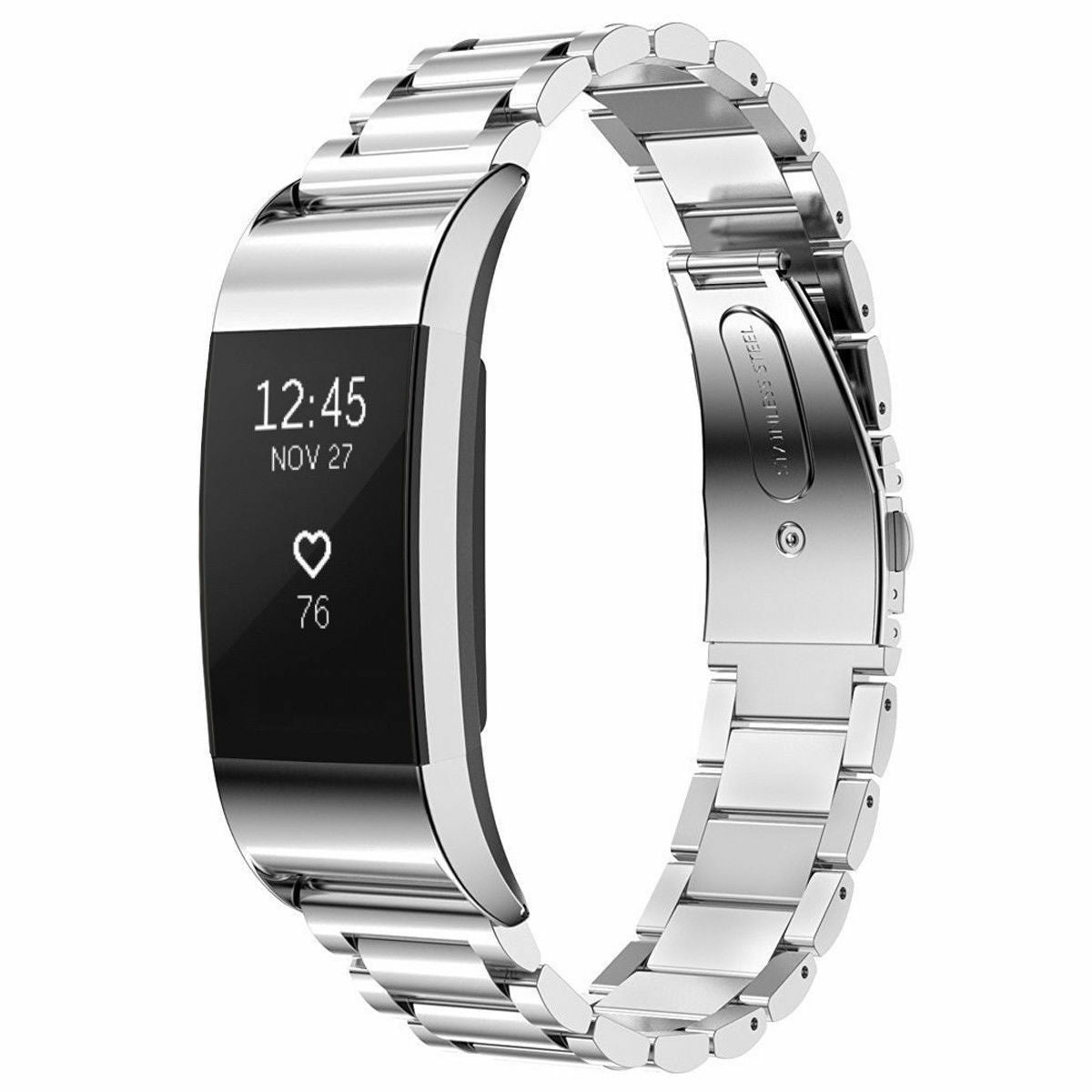 Fitbit Charge 2 stalen band (zilver)