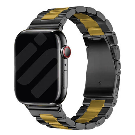 Apple Watch stalen bandje (zwart/goud)