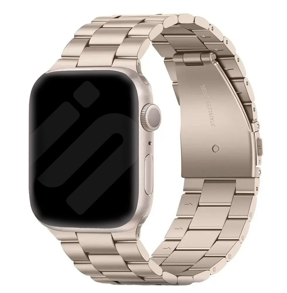 Apple Watch stalen band (sterrenlicht)