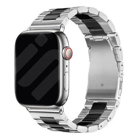 Apple Watch stalen band (zilver/zwart)