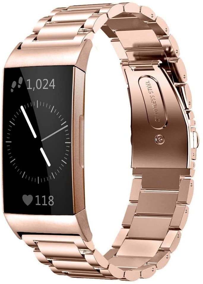 Fitbit Charge 3 stalen bandje (rosé goud)