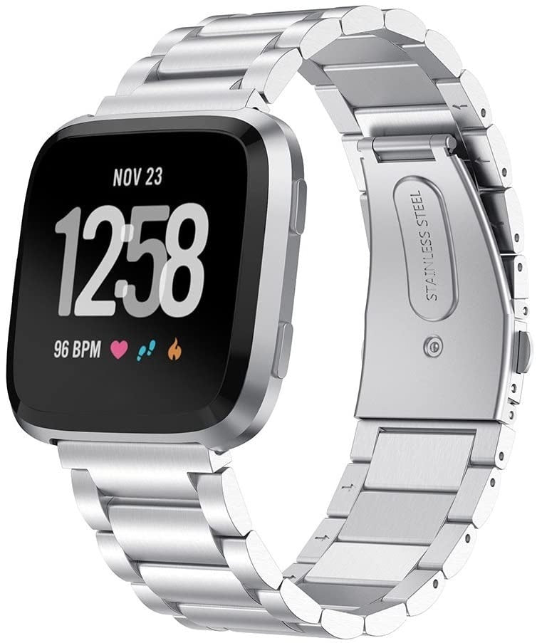 Fitbit Versa / Versa 2 stalen bandje (zilver)