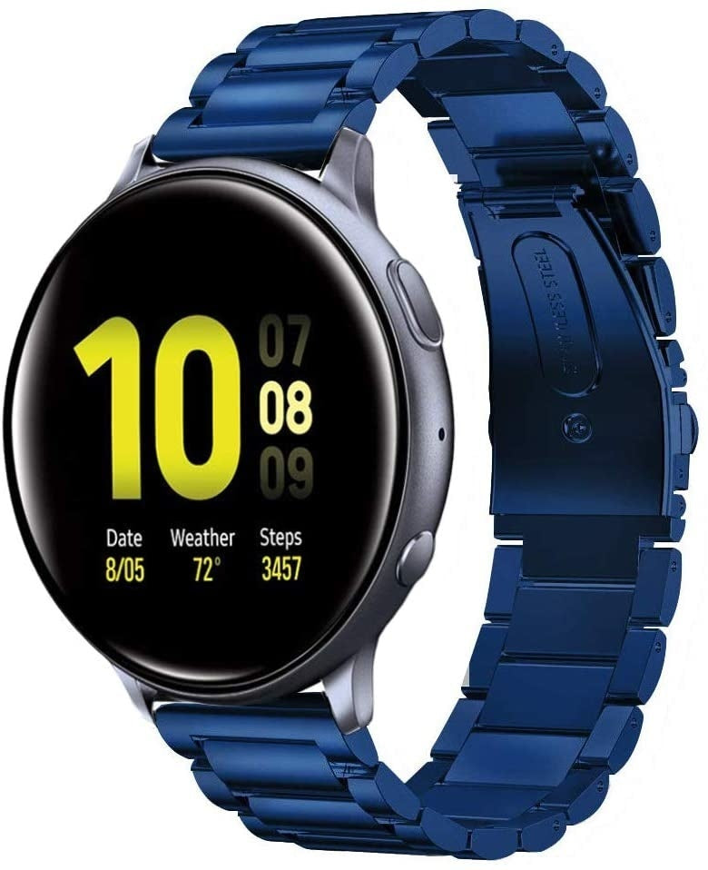 Samsung Galaxy Watch Active / Active2 stalen band (blauw)
