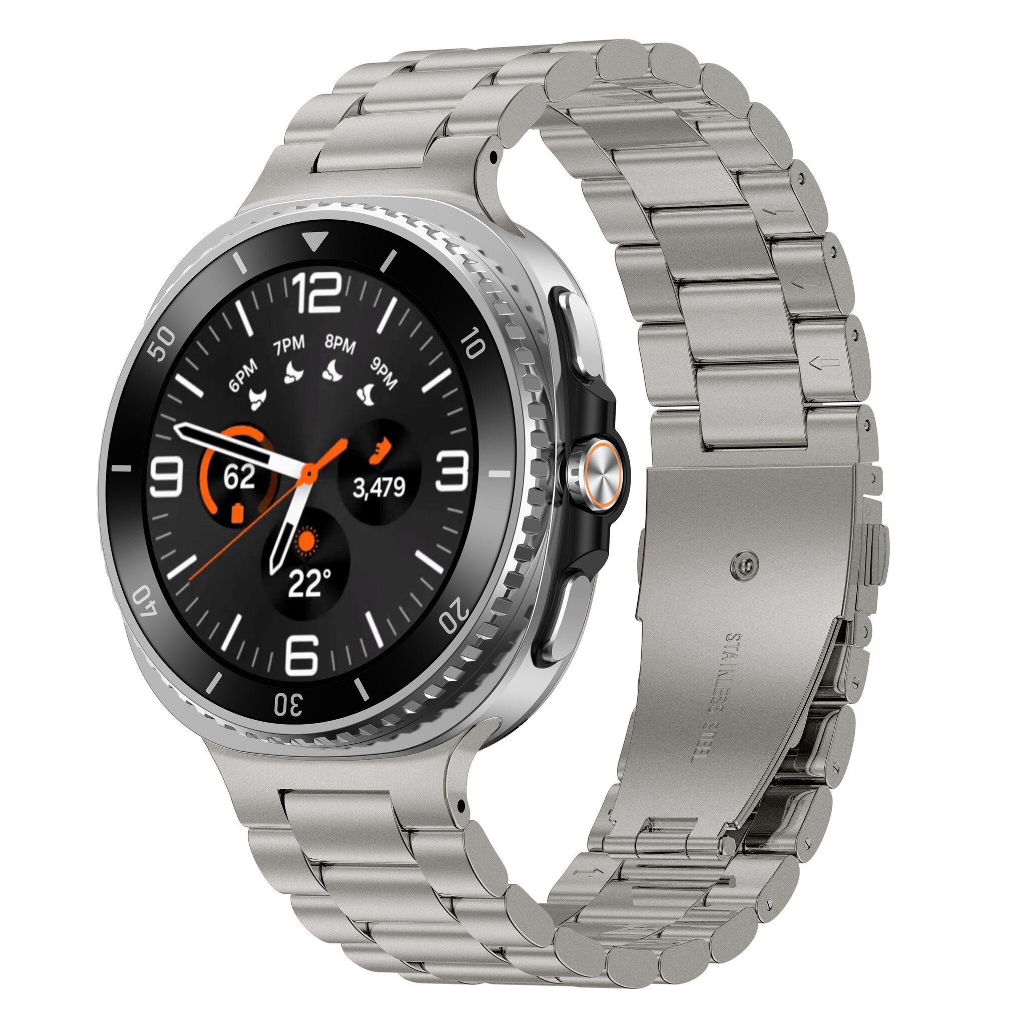 Samsung Galaxy Watch 8 Classic stalen bandje (titanium)
