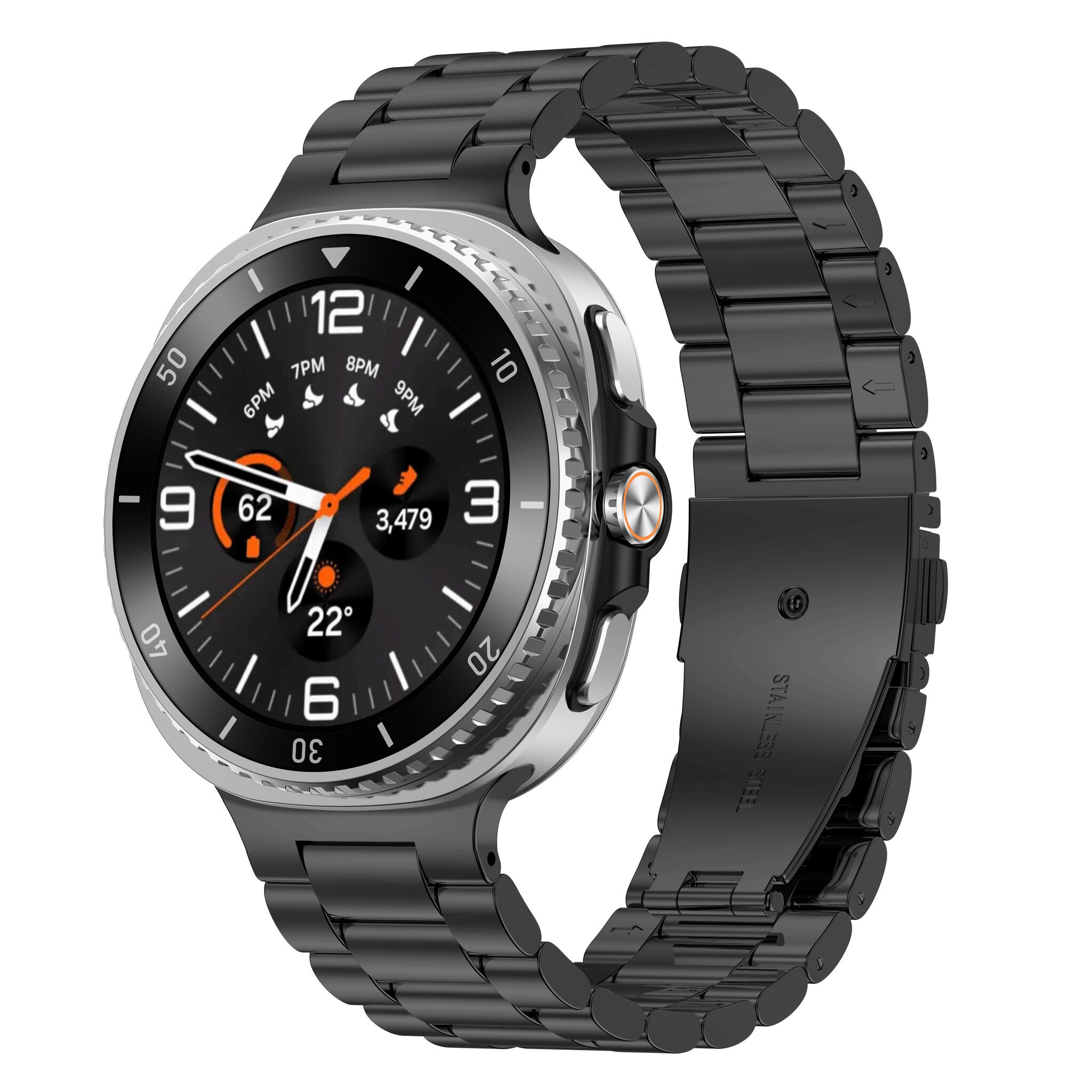 Samsung Galaxy Watch 8 - 40mm stalen bandje (zwart)