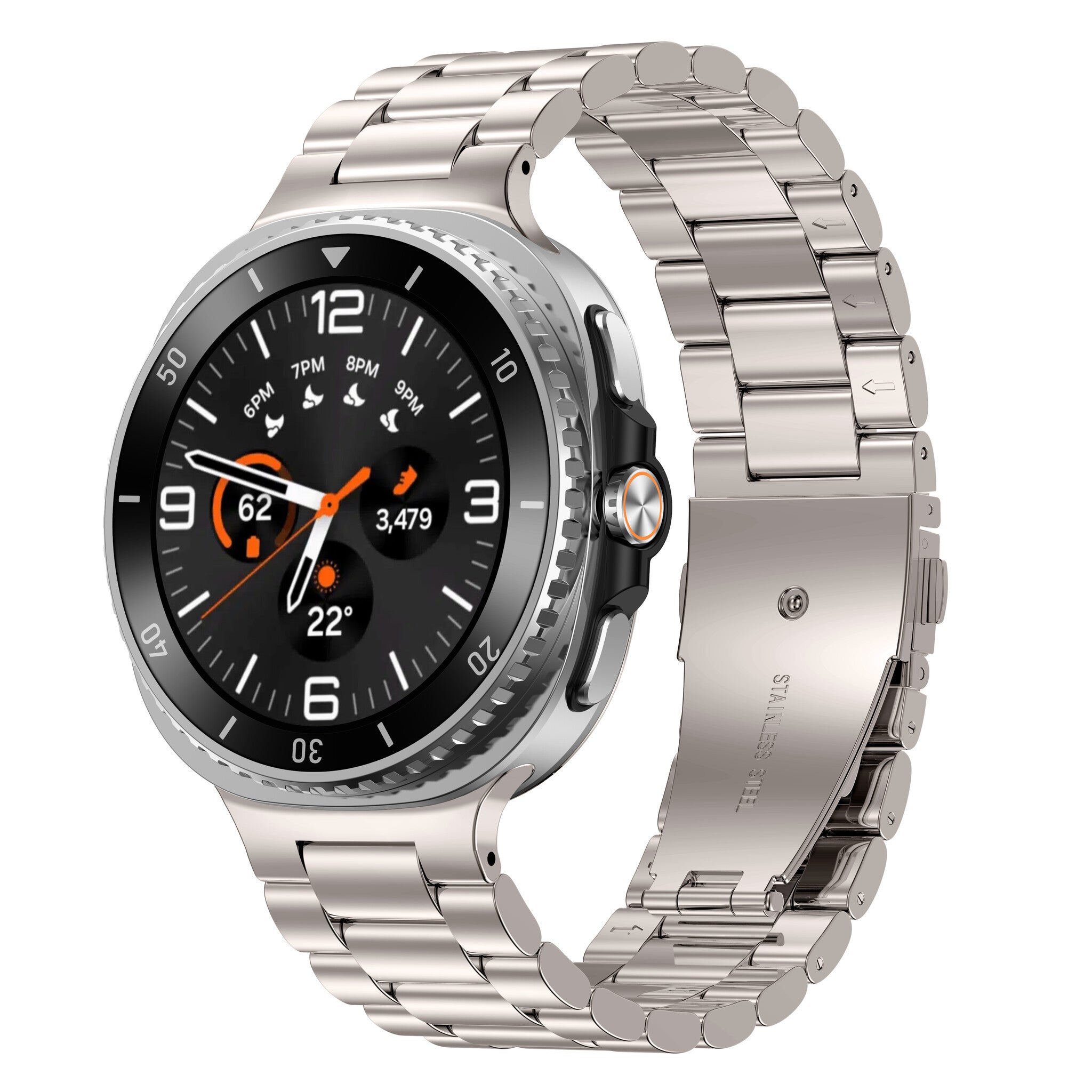 Samsung Galaxy Watch 8 - 40mm stalen bandje (sterrenlicht)