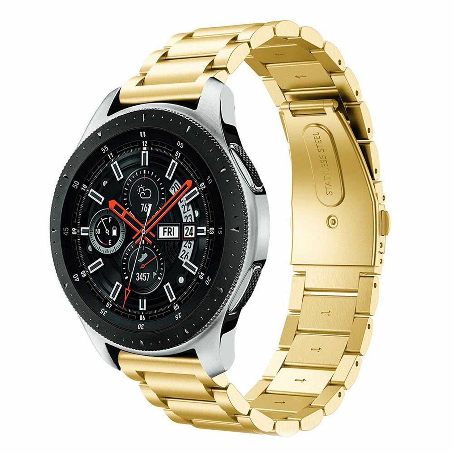 Samsung Galaxy Watch stalen band 45mm / 46mm (goud)