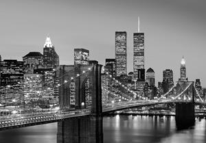 Idealdecor Fototapete Manhattan Skyline at Night, 8-teilig, 366x254 cm