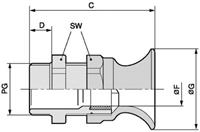 LAPP 53015410 Kabelverschraubung mit Biegeschutztrompete PG9 Polyamid Silber-Grau (RAL 7001) 100St.