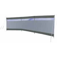Bo-Camp Windschutz mit Sichtfenster Solid 500×140 cm  Grau