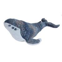 Wild Republic Speelgoed knuffel bultrug grijs/blauw 38 cm - blauwe walvis knuffel 38 cm