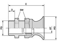 LappKabel Kabelverschraubung mit Biegeschutztrompete PG11 Polyamid Silber-Grau (RAL 7001)
