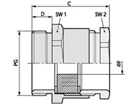 LAPP 52000360 Kabelverschraubung PG36 Messing Messing 20St.