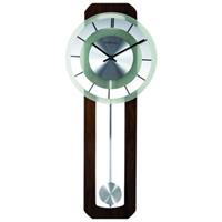 NeXtime Wandklok  32 x 80 cm, melkglas & hout, Retro  Pendulum