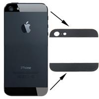 huismerk Originele back cover Top & onder glaslens voor iPhone 5(Black)