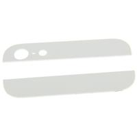 huismerk Originele back cover Top & onder glaslens voor iPhone 5(White)