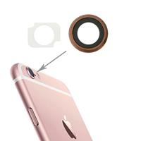 huismerk Achterzijde van de Camera Lens Ring + zaklamp Bracker vervanging voor iPhone 6s Plus 10 paren / Set (Rose Gold)