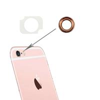 huismerk 10 paar / Set Achterzijde Camera Lens Ring + zaklamp Bracker voor iPhone 6 Plus & 6s Plus (Rose Gold)