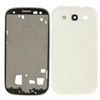 huismerk Full housing Faceplate Cover voor Galaxy SIII LTE / i9305(White)