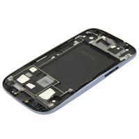 huismerk Full housing LCD Frame Bezel plaat vervangen + backcover voor Galaxy S III / i747(Blue)