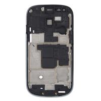 huismerk LCD-middelste bord met knop kabel vervanging voor Galaxy SIII mini / i8190(Silver)