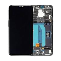 OnePlus 6 Voorzijde Cover & LCD Display - Spiegelzwart
