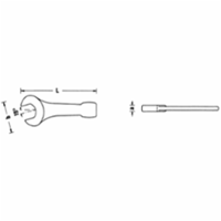 Stahlwille Slagsteeksleutel | sleutelwijdte 27 mm | lengte 180 mm | chroom-legering-staal | 1 stuk - 42040027 42040027