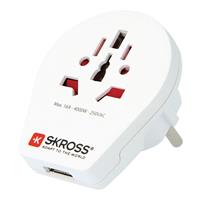 Skross Traveladapter World to Europe USB - 