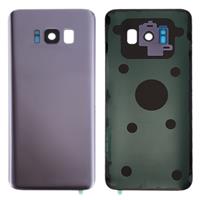 huismerk Dekking van de batterij terug met Camera lenscover & lijm voor Galaxy S8 / G950(Orchid Gray)