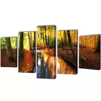 VIDAXL Bilder Dekoration Set Wald 200 X 100 Cm