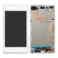 huismerk LCD-scherm en Digitizer met Frame voor Sony Xperia Z5(White)