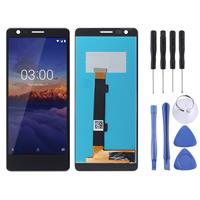 huismerk LCD-scherm en Digitizer voor Nokia 3.1 (zwart)