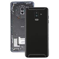 huismerk Achterste schutblad met Zijtoetsen & cameralens voor Galaxy A6 PLUS (2018) / A605(Black)