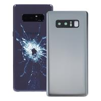 huismerk Opmerking voor Galaxy 8 achtercover met Camera Lens Cover(Silver)