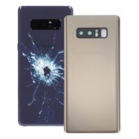 huismerk Achterste schutblad met Camera lenscover voor Galaxy Note 8 (goud)