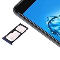 huismerk Huawei genieten van 7 Plus / Y7 eerste SIM kaart lade & SIM / Micro SD-kaart lade (donkerblauw)