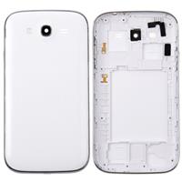 huismerk Midden Frame Bezel + batterij backcover voor Galaxy Grand Duo's / i9082(White)