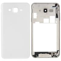 huismerk Dekking van de Full housing (middelste Frame Bazel + batterij achterste schutblad) voor Galaxy J7(White)