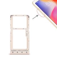 huismerk SIM-kaarthouder + SIM-kaarthouder / Micro SD-kaart lade voor Xiaomi Redmi 6 / Redmi 6A(Gold)