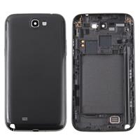 huismerk Middelste Frame Bezel + batterij Back Cover voor Galaxy Note II / N7100(Black)