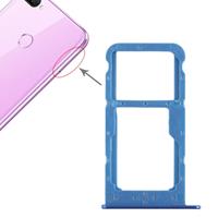 huismerk SIM-kaarthouder + SIM-kaarthouder / Micro SD-kaart lade voor Huawei Honor 9i (blauw)