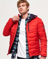 Superdry Wave Quilt Winterjas Rood 