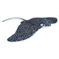 Wild Republic Pluche zwarte adelaarsrog knuffel 35 cm - Roggen Zeedieren knuffels - Speelgoed voor kinderen