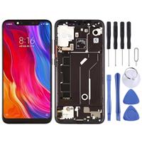 huismerk LCD-scherm en Digitizer volledige montage met Frame & Zijtoetsen voor Xiaomi Mi 8(Black)