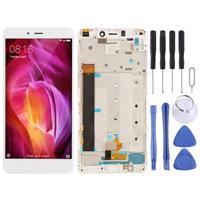 huismerk LCD-scherm en digitizer volledige montage met frame voor Xiaomi Redmi opmerking 4 (wit)