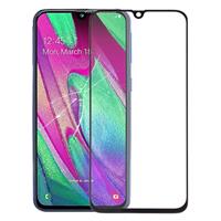 huismerk Front screen buitenste glazen lens voor Galaxy A40 (zwart)